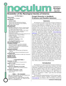 Supplement to  Mycologia VolAugust 2010