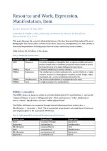 Library science / Semantic Web / World Wide Web / Functional Requirements for Bibliographic Records / Library 2.0 / URI schemes / International Standard Bibliographic Description / WEMI / Cataloging / Data / Information / Metadata