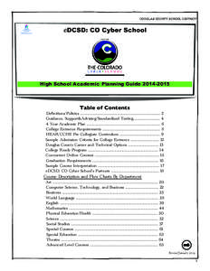 DOUGLAS COUNTY SCHOOL DISTRICT  eDCSD: CO Cyber School High School Academic Planning Guide[removed]