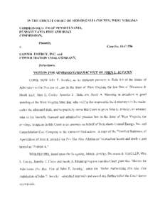 Geography of the United States / State court / Consol Energy / United States District Court for the Eastern District of Virginia / West Virginia / Southern United States / Dinsmore & Shohl