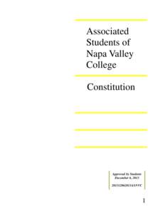 Associated Students of Napa Valley College Constitution