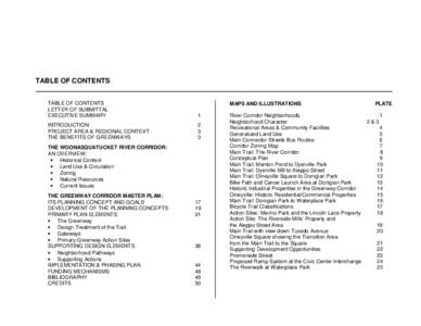 TABLE OF CONTENTS TABLE OF CONTENTS LETTER OF SUBMITTAL EXECUTIVE SUMMARY  1