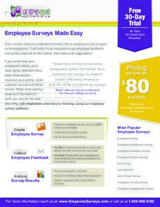 Free 30-Day Trial Employee Surveys Made Easy  No Risk.