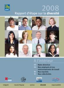 2008 Rapport d’étape sur la diversité Idea for Cover graphic  Per suggests to include: Most admired CC’s logo; Top 100 employers logo; Best Div.