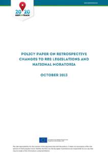 The sole responsibility for the content of this document lies with the authors. It does not necessarily reflect the opinion of the European Union. Neither the EACI nor the European Commission are responsible for any use 