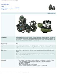 Datasheet: SE40 positive pressure demand respirator for CBRN