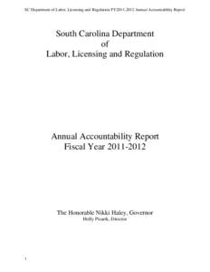 SC Department of Labor, Licensing & Regulation