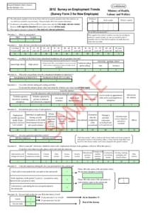 General Statistics Survey based on the Statistics Act ConfidentialSurvey on Employment Trends