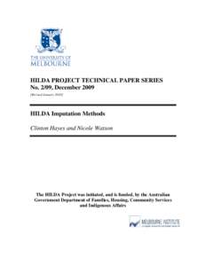 Microsoft Word - HILDA_Imputation_2.09_Technical_Paper.doc