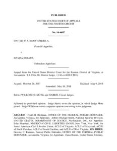 PUBLISHED UNITED STATES COURT OF APPEALS FOR THE FOURTH CIRCUIT No