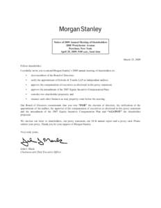 Notice of 2009 Annual Meeting of Shareholders 2000 Westchester Avenue Purchase, New York April 29, 2009, 9:00 a.m., local time March 25, 2009 Fellow shareholder: