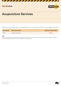 WorkSafe Victoria / Acupuncture / Goods and Services Tax