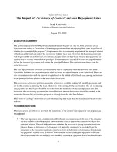 Student Aid Policy Analysis  The Impact of ‘Persistence of Interest’ on Loan Repayment Rates Mark Kantrowitz Publisher of Fastweb.com and FinAid.org