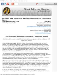 Maryland / Local government in the United States / Government / Baltimore / Chesapeake Bay / Stephanie Rawlings-Blake