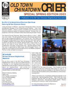 OLD TOWN CHINATOWN CRIER  SPECIAL SPRING EDITION 2003