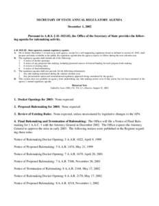 Notice of proposed rulemaking / Law / Government / Administrative Law /  Process and Procedure Project / Federal Register / United States administrative law / Politics of the United States / Rulemaking