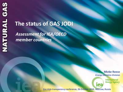 The status of IEA GAS JODI