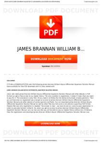 BOOKS ABOUT JAMES BRANNAN WILLIAM BOYCE DIFFERENTIAL EQUATIONS SOLUTION MANUAL  Cityhalllosangeles.com JAMES BRANNAN WILLIAM B...