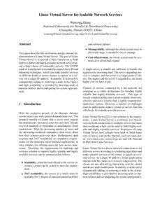 Network management / Parallel computing / Routing / Linux Virtual Server / Computer networking / Network performance / Load balancing / Proxy server / Web server / Computing / Concurrent computing / Computer architecture