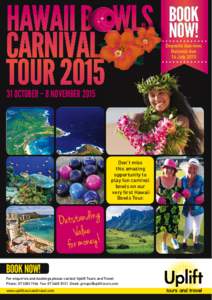 1230 Uplift Travel Hawaii Bowls Carnival Tour A5 Flyer-RETAIL.indd