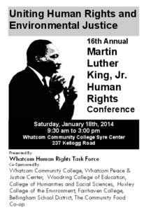 Uniting Human Rights and Environmental Justice 16th Annual Martin Luther