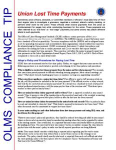 Microsoft Word - compliance tip - lost time FINAL062410.doc