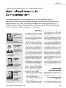 SCHWERPUNKT  Philipp Winter, Harald Lampesberger, Markus Zeilinger, Eckehard Hermann Anomalieerkennung in Computernetzen