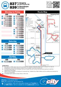 To Queanbeyan via Karabar Route Map Googong Inset Continued from