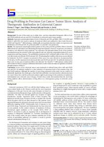 Unger et al., Int J Cancer Immunol Immun 2015, 1: 101 http://dx.doi.orgijciiInternational Journal of  Cancer Immunology & Immunotherapy