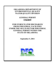 Natural environment / Environment of the United States / Stormwater management / Clean Water Act / Environment / Water law in the United States / Outfall / Water pollution in the United States / Stormwater / United States Environmental Protection Agency / Standard Industrial Classification / Concentrated animal feeding operation