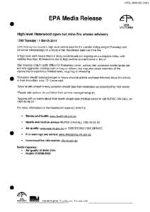 Atmosphere / Asthma / Respiratory therapy / Hazelwood / Smoke / United States Environmental Protection Agency / Coal seam fire / Air quality / Environment / Air pollution / Earth