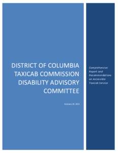 DISTRICT OF COLUMBIA TAXICAB COMMISSION DISABILITY ADVISORY COMMITTEE February 20, 2014