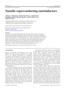 Tunable superconducting nanoinductors