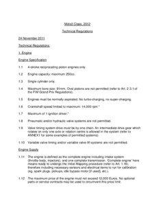 Moto3 Class, 2012 Technical Regulations 24 November 2011