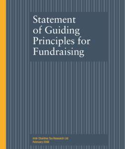 Statement of Guiding Principles for Fundraising  Irish Charities Tax Research Ltd
