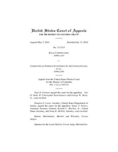 United States Court of Appeals FOR THE DISTRICT OF COLUMBIA CIRCUIT Argued May 5, 2014  Decided July 15, 2014