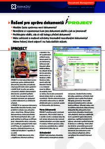 Document Management www.xanadu.cz www.cadforum.cz  Řešení pro správu dokumentů