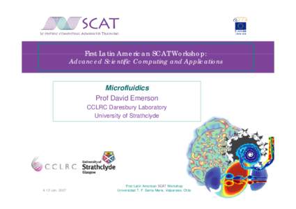 First Latin American SCAT Workshop:  Advanced Scientific Computing and Applications Microfluidics Prof David Emerson