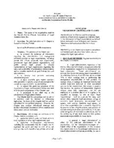 BYLAWS OF THE CENTRAL FLORIDA CHAPTER ASSOCIATIONOF LEGAL ADMINISTRATORS,INC. (A Florida Corporation Not-for-Profit)  ARTICLE I - NAME ANDOFFICE