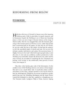 REFORMING FROM BELOW PETER MATHESON CHAPTER ONE  H