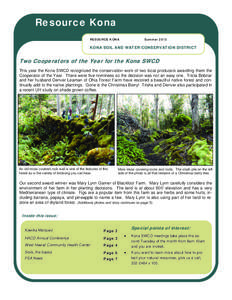Resource Kona RESOURCE KONA Summer[removed]KONA SOIL AND WATER CONSERVATION DISTRICT