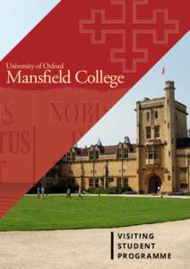 Mansfield College Visiting Student Prospectus