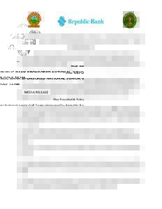 THE REPUBLIC BANK SPONSORED NATIONAL JUNIOR GOLF TEAM MEDIA RELEASE The Trinidad & Tobago National Junior Golf Team sponsored by Republic Bank continued their improvement on the third day of the 2015 Caribbean Amateur Ju