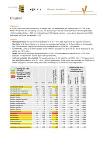 Houten Algemeen: In 2014 is het totaal aantal misdrijven in Houten met +1% toegenomen ten opzichte vanDe regio Midden-Nederland laat een daling zien van -7%. Dalingen zien we met name bij het aantal woninginbraken