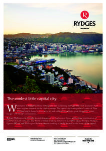 WELLINGTON  The coolest little capital city. W