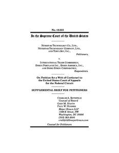 No[removed]In the Supreme Court of the United States NINESTAR TECHNOLOGY CO., LTD., NINESTAR TECHNOLOGY COMPANY, LTD., AND TOWN SKY, INC.,