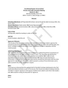 CSoC Finance & Audit Committee – Minutes – March 21, 2014