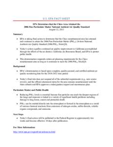 Air pollution / Smog / Particulates / Pollutants / Non-attainment area / National Ambient Air Quality Standards / Air quality / United States Environmental Protection Agency / New Source Review / Pollution / Atmosphere / Air pollution in the United States