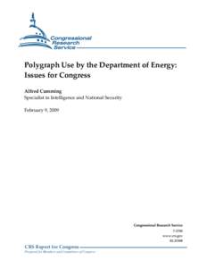 Polygraph Use by the Department of Energy: Issues for Congress