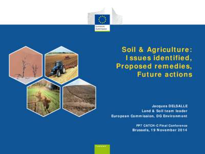 Soil & Agriculture: Issues identified, Proposed remedies, Future actions  Jacques DELSALLE